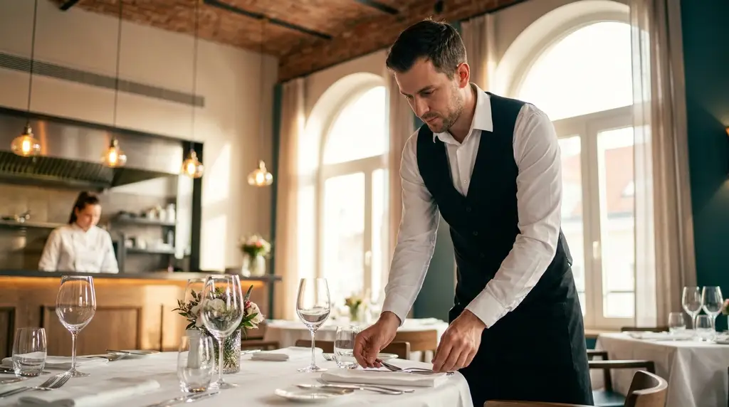 Pracownicy hotelowej obsługi w recepcji hotelu
