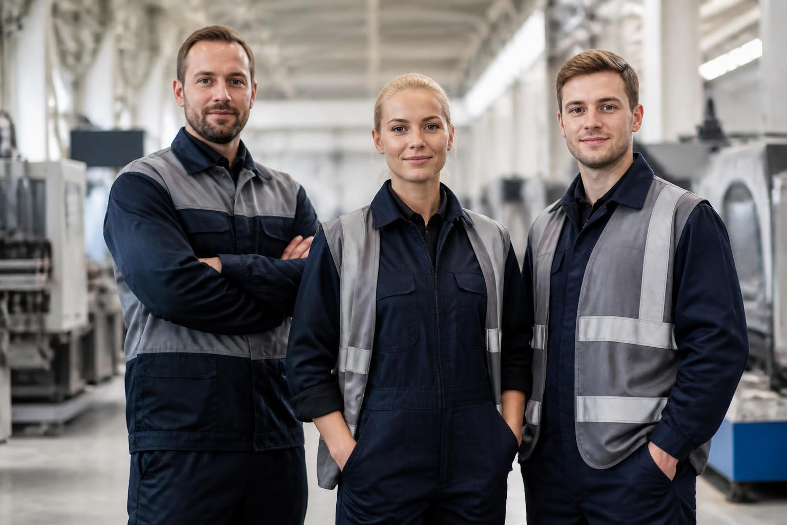 Pracownicy z Ukrainy w polskim zakładzie produkcyjnym